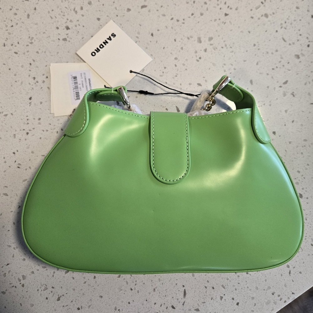 Sandro Sweet Janet Chain Bag Vert Pomme - Picture 2 of 3